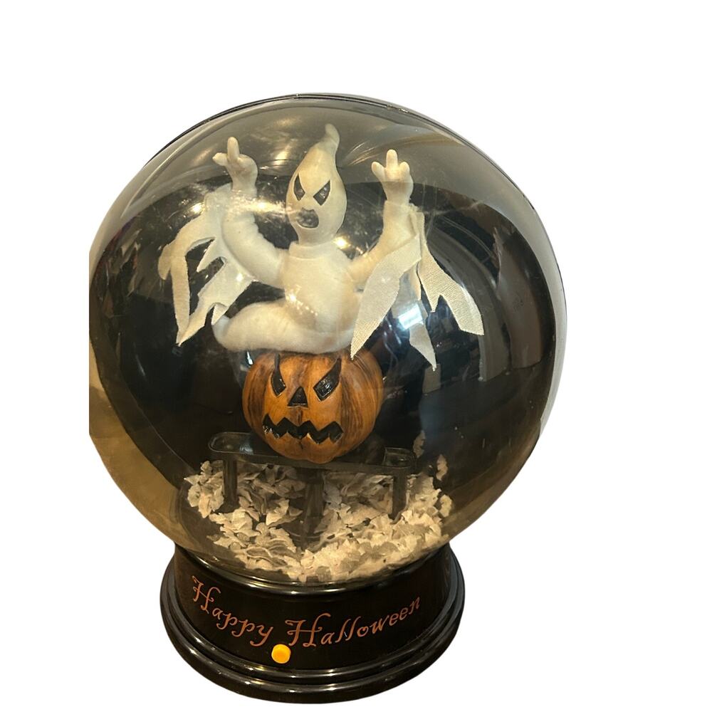 Vintage Gemmy Happy Halloween Animated Spooky Snow Globe - Picture 10 of 10